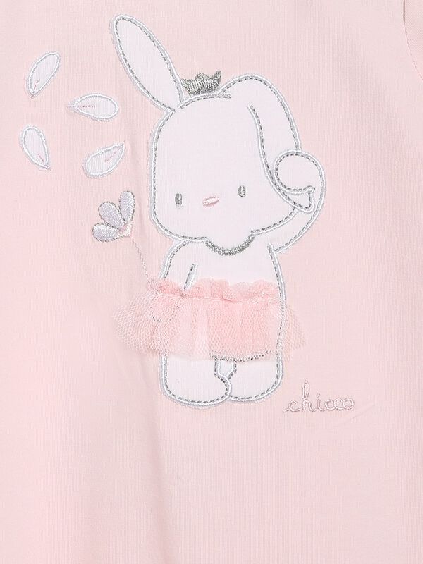 Pink Leg Opening Babysuit image number 2